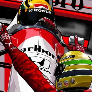 Stampa di alta qualità dedicata ad Ayrton Senna, disponibile su tela o carta: colori vividi e dettagli nitidi per un omaggio elegante alla leggenda della Formula 1. Perfetta per appassionati, collezionisti e come elemento decorativo per casa o ufficio.
