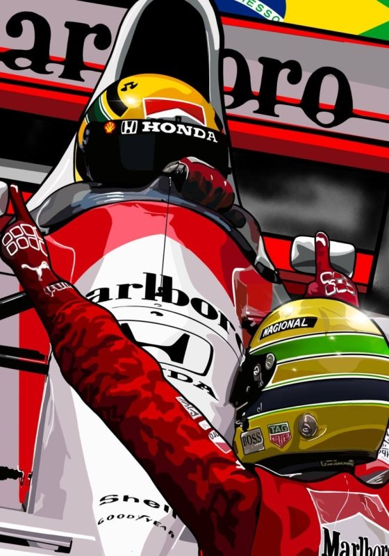 Stampa di alta qualità dedicata ad Ayrton Senna, disponibile su tela o carta: colori vividi e dettagli nitidi per un omaggio elegante alla leggenda della Formula 1. Perfetta per appassionati, collezionisti e come elemento decorativo per casa o ufficio.