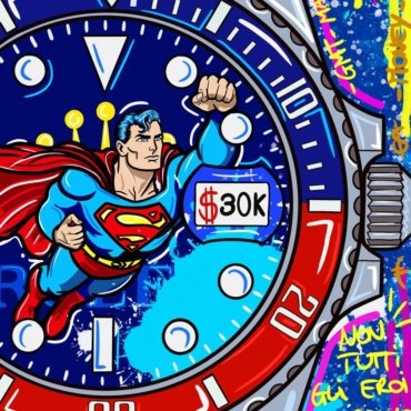 Aggiungi un tocco di originalità ai tuoi spazi con la nostra esclusiva stampa pop art che immortala Superman sul quadrante di un Rolex. Questo design unico cattura lo spirito dell’arte moderna, mescolando simboli della cultura pop con uno stile vibrante e accattivante.