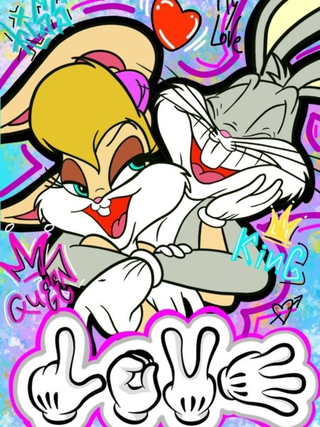 Collezione pop art dei personaggi Looney Toons; stampa su tela o carta, colori vivaci e divertimento assicurato.