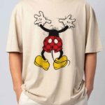 T-shirt Topolino in cotone unisex bianca o avana